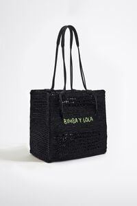 Bolso tote M rafia negro