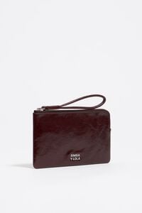 Large chestnut leather coin purse