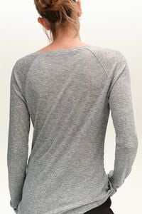 Camiseta rangl&aacute;n fruncidos gris melange