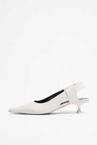 Zapato salón destalonado piel marfil