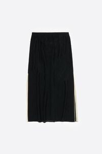 Black straight midi skirt