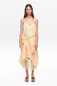 Olive mini Dots lace strap dress
