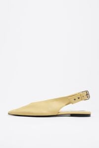Yellow leather slingback ballerina