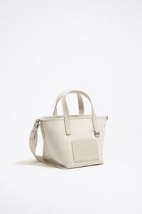 Bolso shopper mini blanco piedra