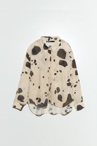 Pony shirt with plunging neckline