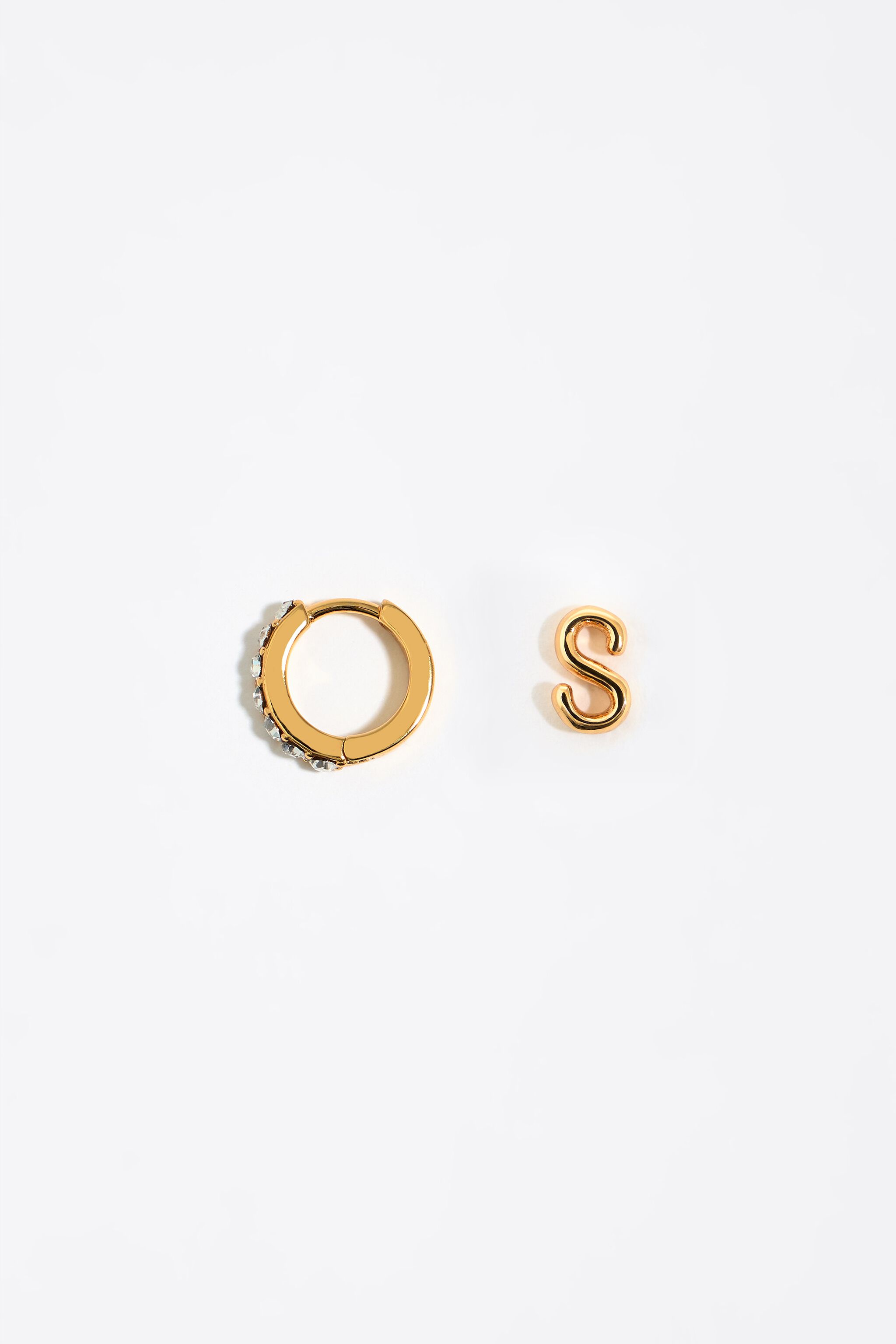 14k Real Yellow Gold Initial Letters Stud Earrings /Alphabetic Letters  Earrings / Diamond Cut Letters Earrings Push Back / Aretes Oro Real -  Walmart.com