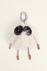 Ivory fur Paquita key ring