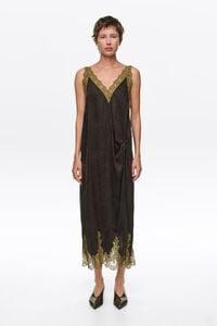 Faded black camisole dress with knot