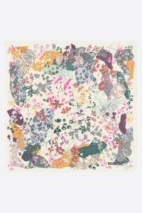 Ivory floral collage background shawl