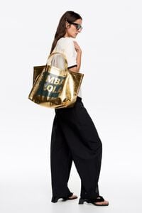 Bolso shopper grande oro