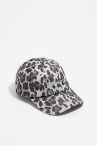 Gorra leopardo gris