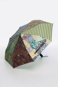 Patchwork print umbrella