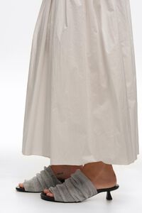 Silver mesh low-heel sandal