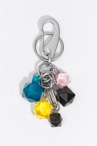 Faceted resin key ring