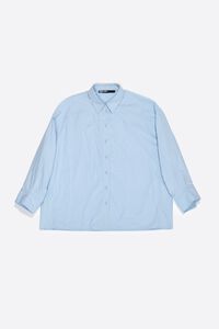 Camisa oversize pespunteada azul claro
