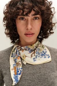 Wild pointillism basket charm scarf