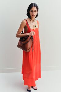 Vestido l&iacute;nea A vuelo rojo