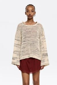 Jersey boxy algodón marfil