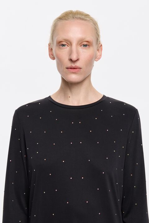 Vestido fluido brillos antracita Vestido fluido brillos antracita