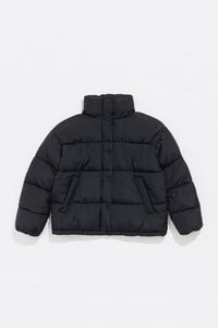 Straight cut black puffer