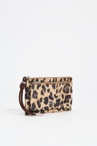 Cartera pocket nylon Leopard natural