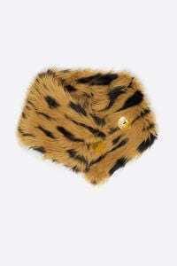 Brown fur collar
