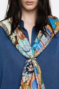 Silver knot scarf ring