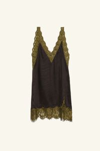 Long faded black camisole top