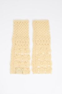 Mitones mohair amarillo claro
