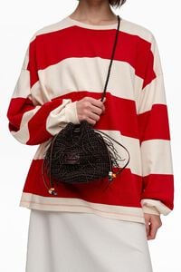 Bolso mini trenzado piel chocolate