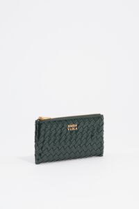 Dark green plaited coin purse