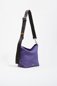 Small purple waxed gabardine Carlino bag