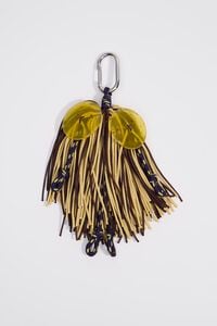 Two-tone pom-pom Carmela key ring