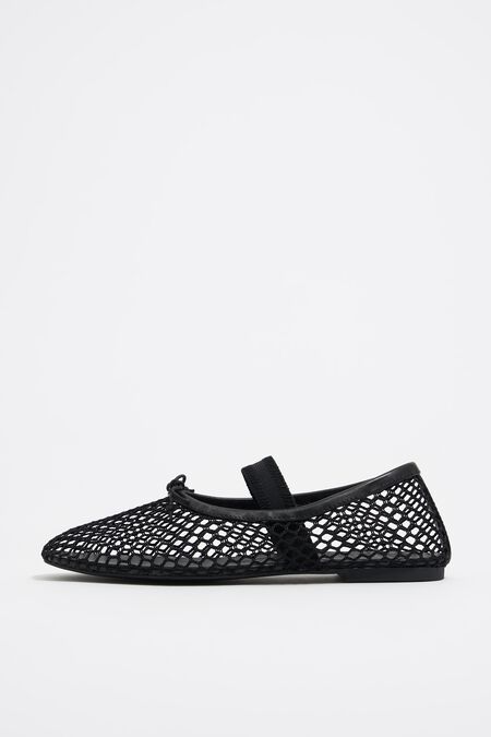 Nora Rhinestone Mesh Ballerina Shoes Ballerinas