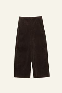Pantalons barrel pana xocolata fosc