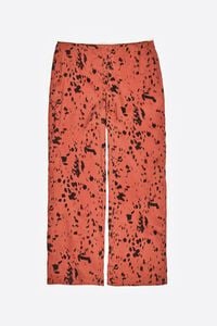 Brown Lynx straight leg trousers, no waistband
