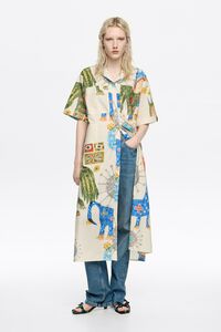 Vestido oversize Mask Big marfil