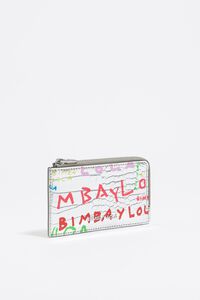 Tarjetero-monedero print BIMBA logos plata
