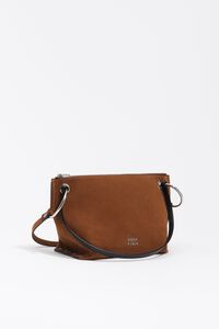 Sac Trapecio moyen en cro&ucirc;te de cuir tabac