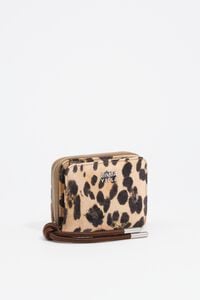 Cartera solapa Leopard natural