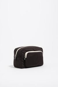 Kosmetiktasche gro&szlig; Nylon Kohlenschwarz