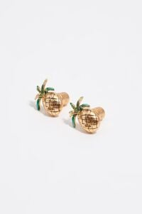 Gold pineapple earrings