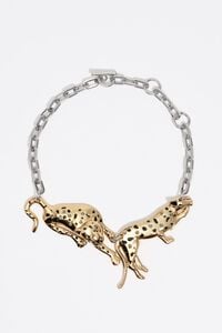 Two-tone panthers necklace