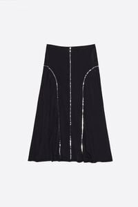 Faded black fluid skirt with sequins