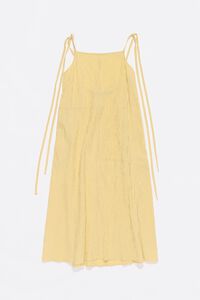 Vestido midi l&iacute;nea A rayas amarillo