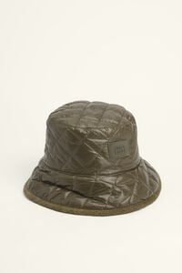 Padded khaki bucket hat