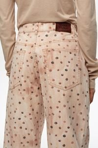 BARREL - Watercolor Dots denim trousers