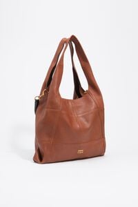 Bolso Paper grande piel patchwork marr&oacute;n claro