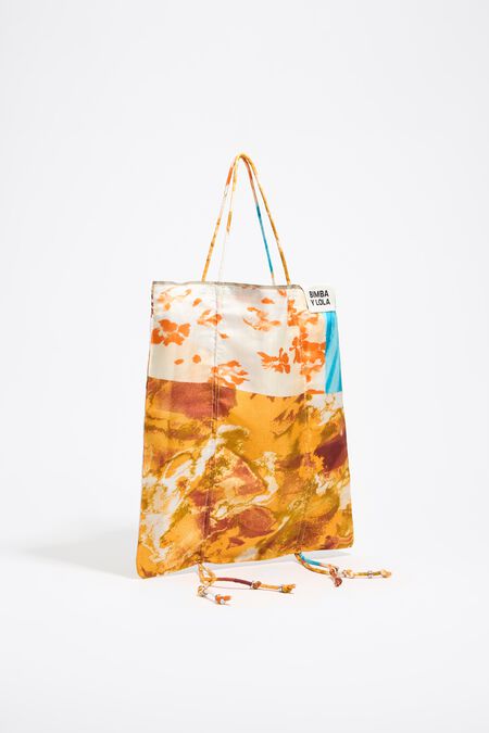 Bimba y Lola Bolso de mano seda patchwork naranja