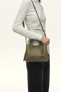 Small cactus leather Chihuahua tote bag